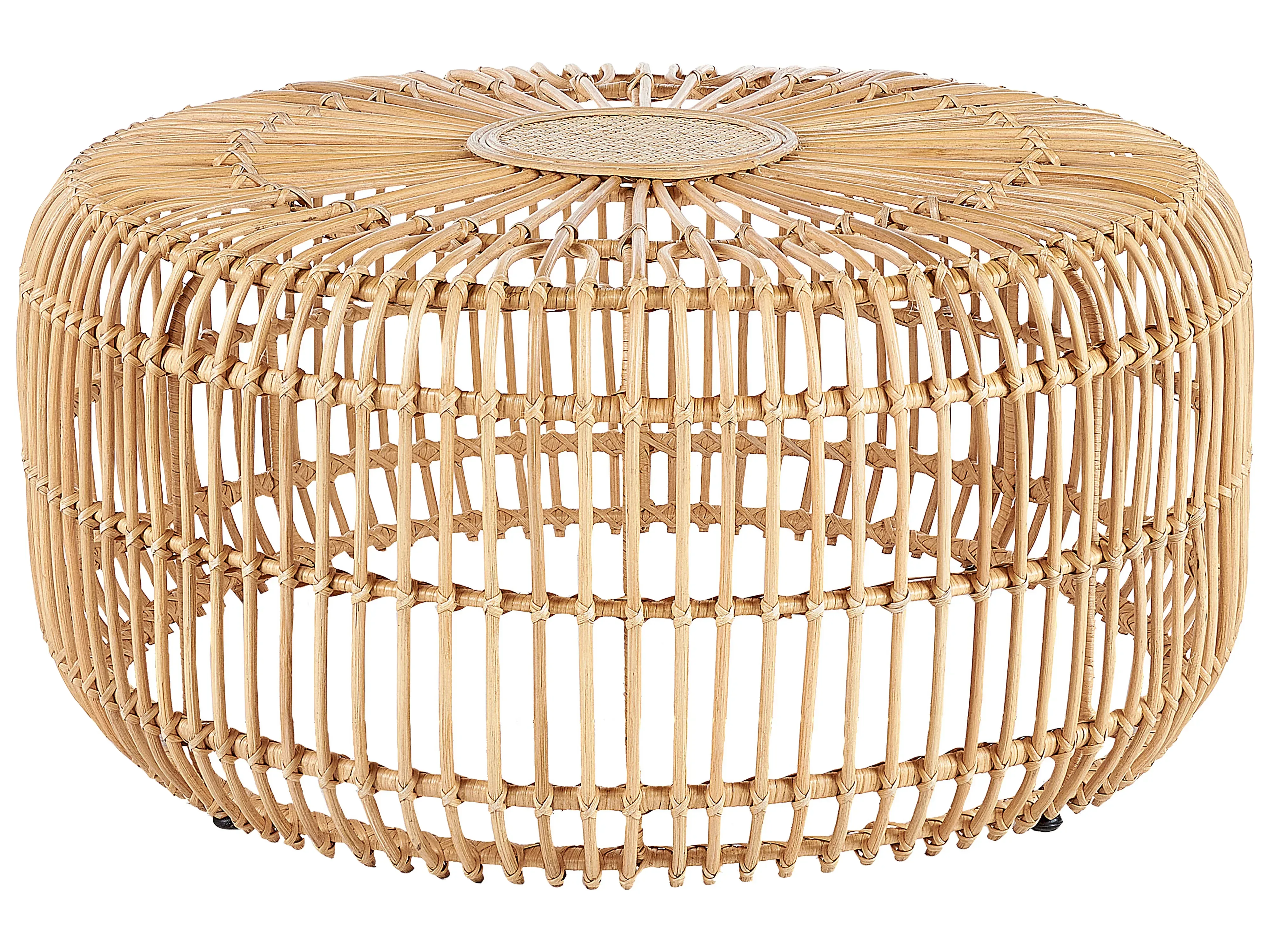 Tavolino da giardino 85 cm 85 cm Rattan Marrone chiaro
