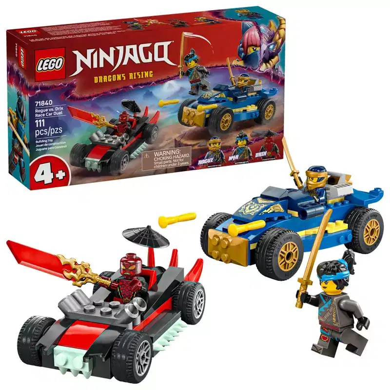 LEGO NINJAGO Rogue vs Drix Race Car Duel 71840