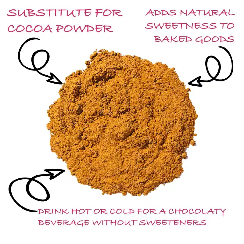Worldwide Botanicals Organic Carob Powder, Medium Roast  1 lb  Caffeine Free Cocoa Alternative  Low Fat Super Food with Natural Sweetness
