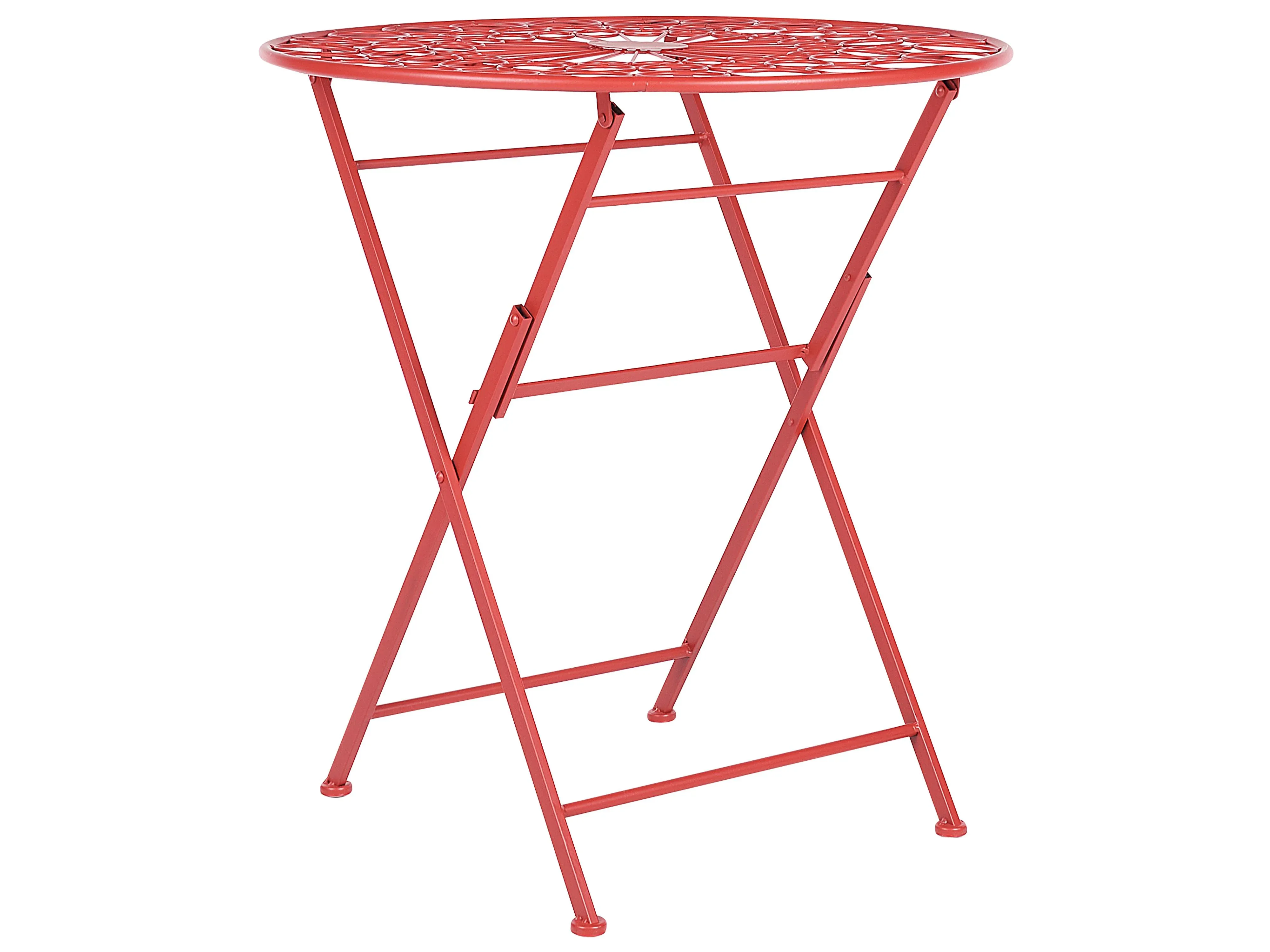Tavolino Bistrot 70 cm 70 cm Metallo Rosso