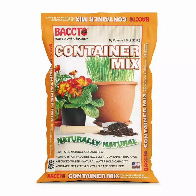 Michigan Peat Company 2 Pack BACCTO Container Mix, Indoor Outdoor Blend with Organic Peat, Starter & Nutrients for 6 or Larger Planters, 1.5 Cu Ft