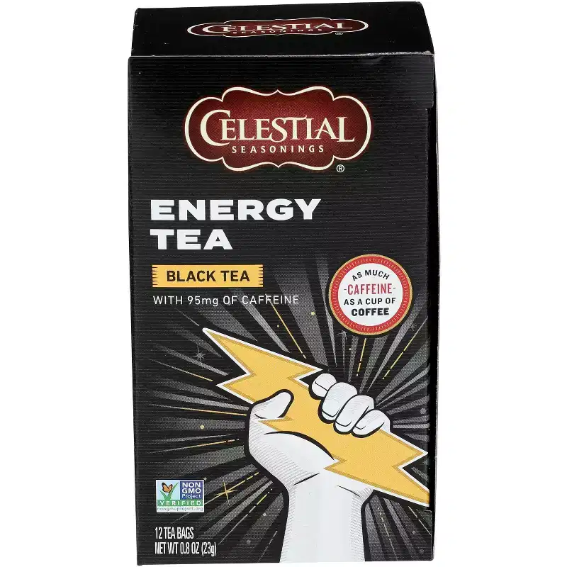 Celestial Seasonings Energy Black Tea - Case of 6 - 12 Bags