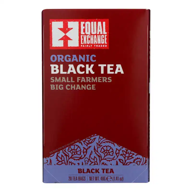 Equal Exchange Organic Black Tea - Case of 6 boxes/20 bags