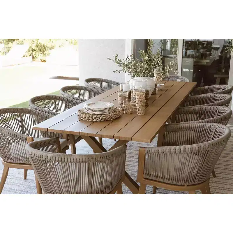 PURPLE LEAF Patio Dining Set All-Weather Wicker Aluminium Outdoor Table and Chairs Set for Backyard Decor Kitchen Modern Furniture Set