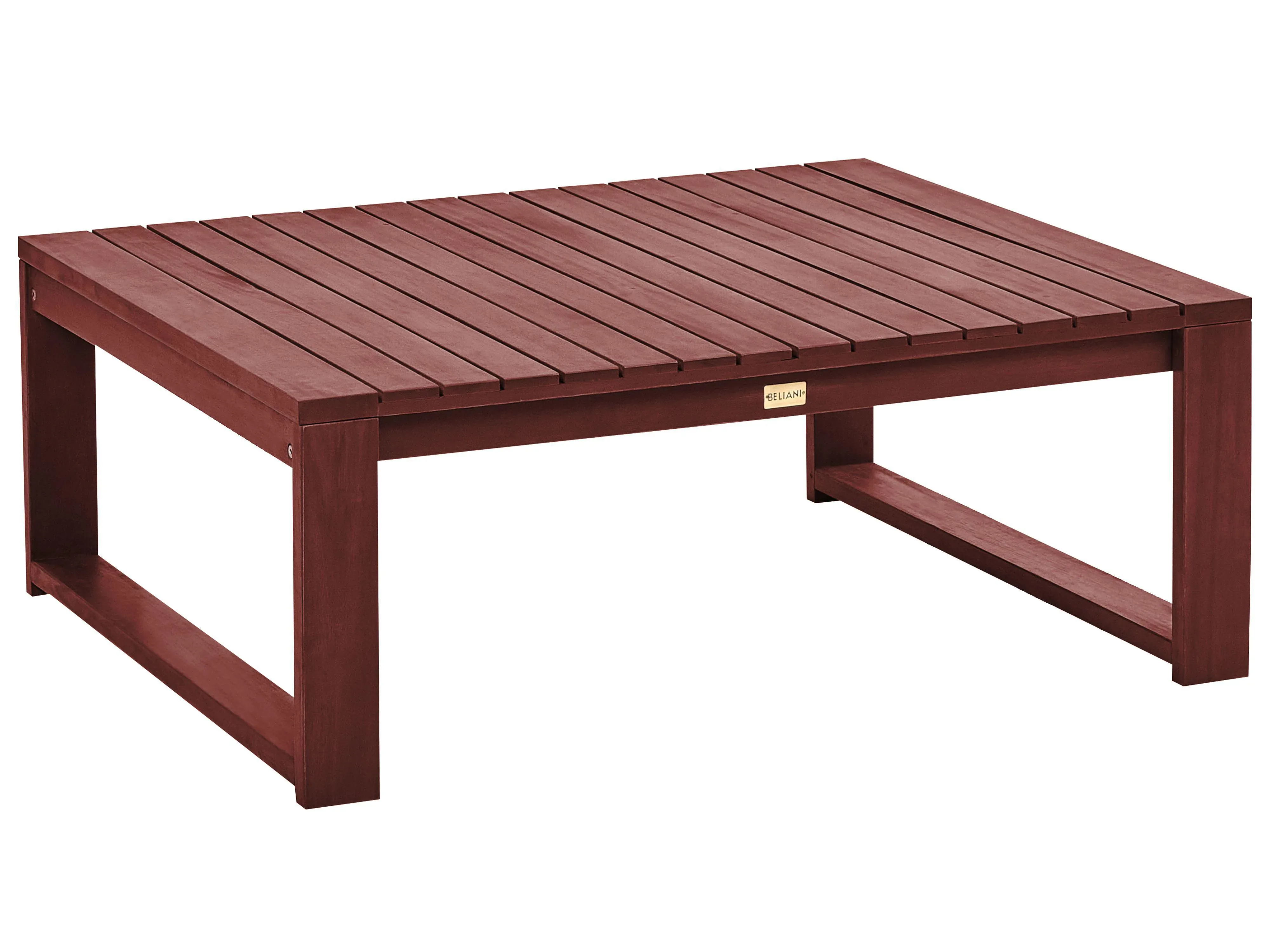 Tavolino da giardino 90 cm 75 cm Legno d'acacia Rosso scuro
