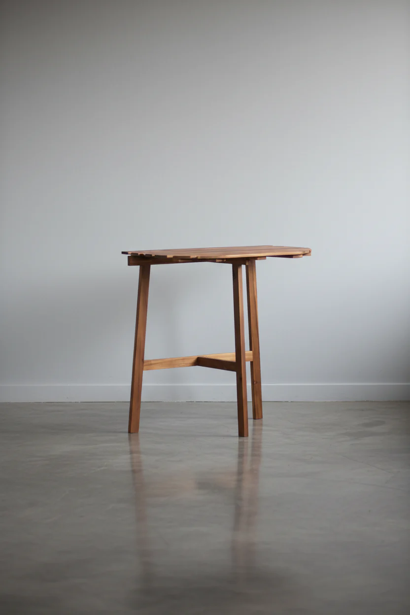 Tavolino Bistrot 44 cm 70 cm Legno d'acacia Marrone