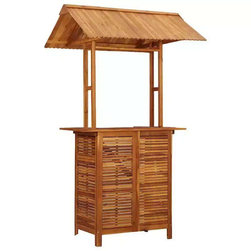 vidaXL Patio Bar Table with Rooftop 44.5x41.7x85.4 Solid Wood Acacia